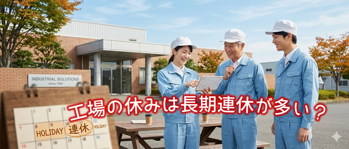 工場の休みは長期連休が多い？工場勤務の休日事情を徹底解説