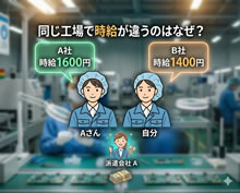 同じ工場なのに派遣会社によって時給が違うのはなぜ？損をしない求人の見極め方