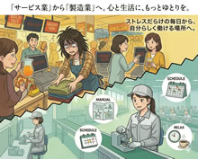 「やることが多すぎて、もう限界&hellip;」なサービス業のあなたへ。実は『製造業』が最高の癒やしスポットかもしれない話
