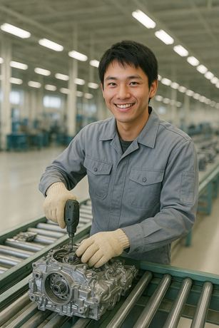 1R寮／光熱費無料！備品付！駅チカ便利！トランスミッションの組立