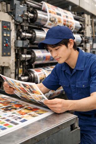 印刷工場での検査のお仕事　未経験者大歓迎残業少なめでカンタン作業です