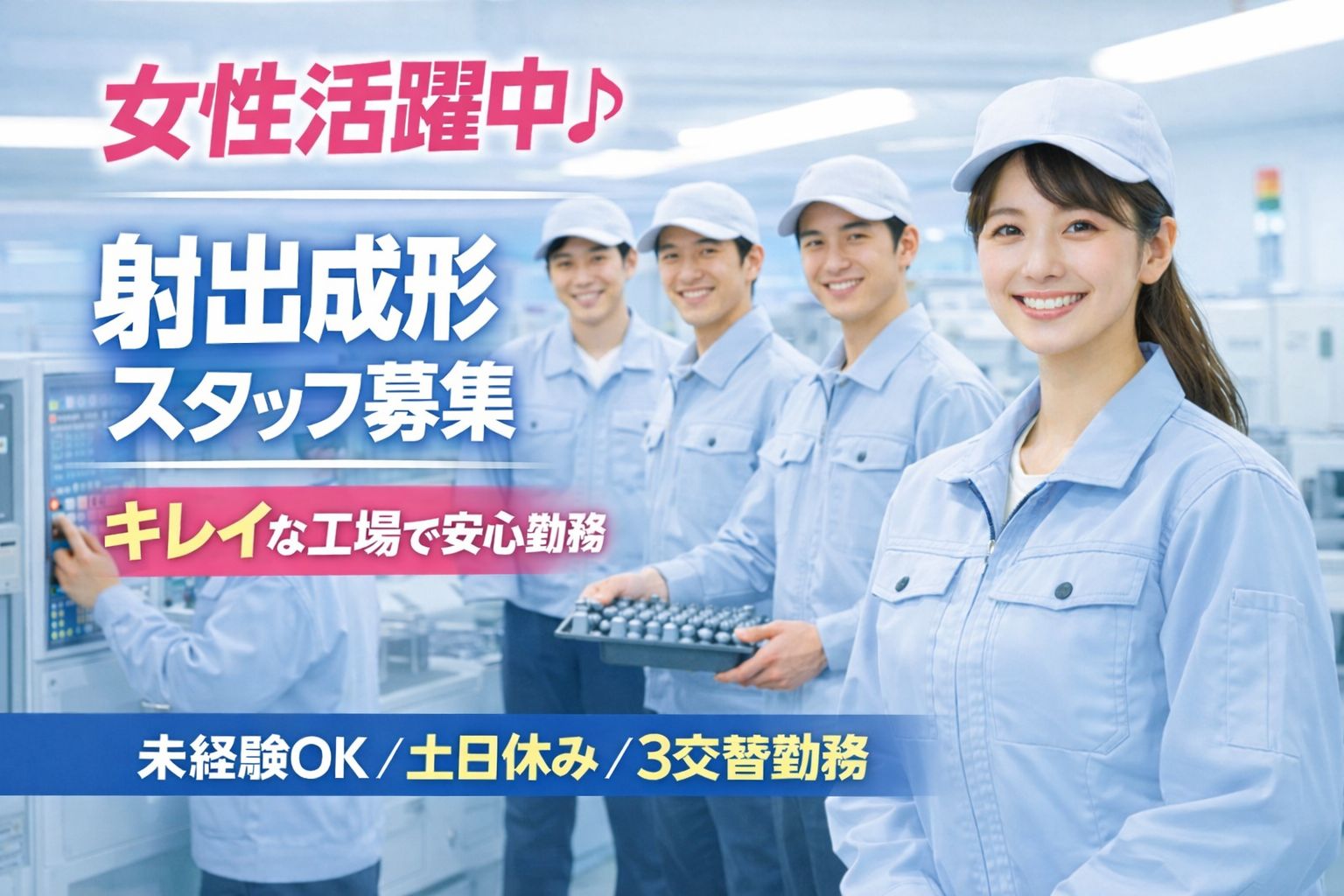 働きやすさ抜群！空調完備のゴム製造スタッフ