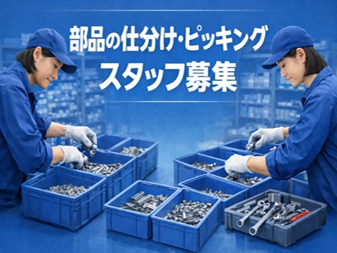 日勤×土日祝休み　駅チカ徒歩10分電子部品の倉庫内軽作業