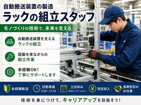 工場　未経験可　自動搬送装置の製造業務