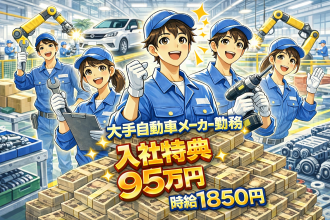 　即入寮可能！自動車組み立て高時給でプライベート充実！