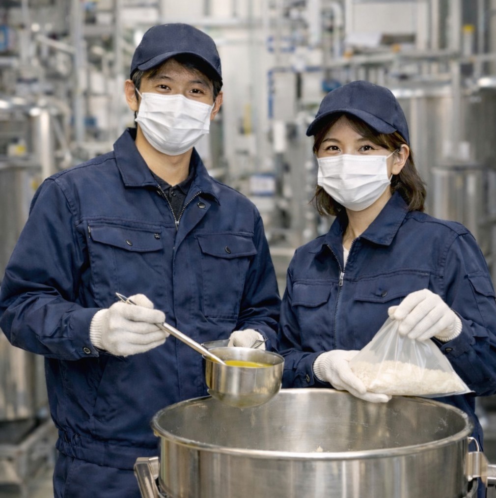 未経験でも始めやすい、材料を混ぜるだけのシンプル作業です。