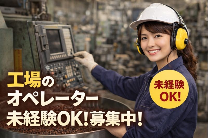 工場　コーヒー製造の補助作業
未経験OK　材料充填や検査・物流など