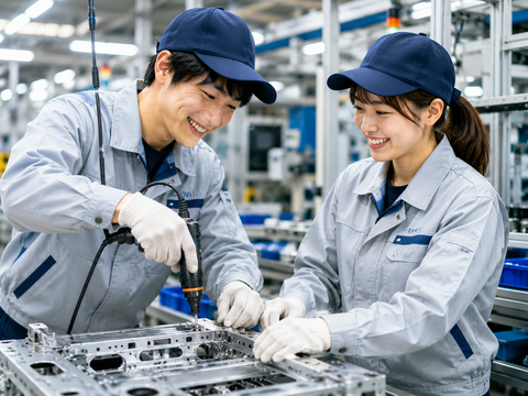 1年後に正社員登用ありの工場求人
未経験から月収31万円超えが可能