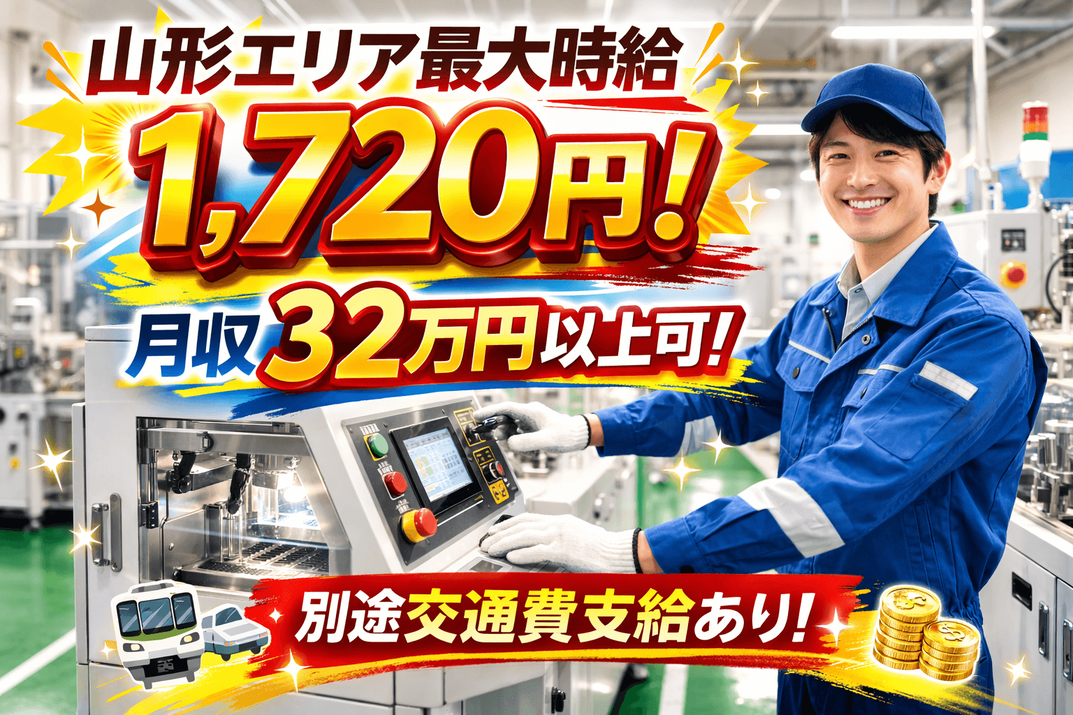 ★高時給1720円で寮費無料★未経験から活躍できる機械オペレーターのお仕事