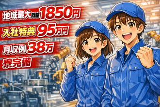 【時給1850円】自動車製造目視検査