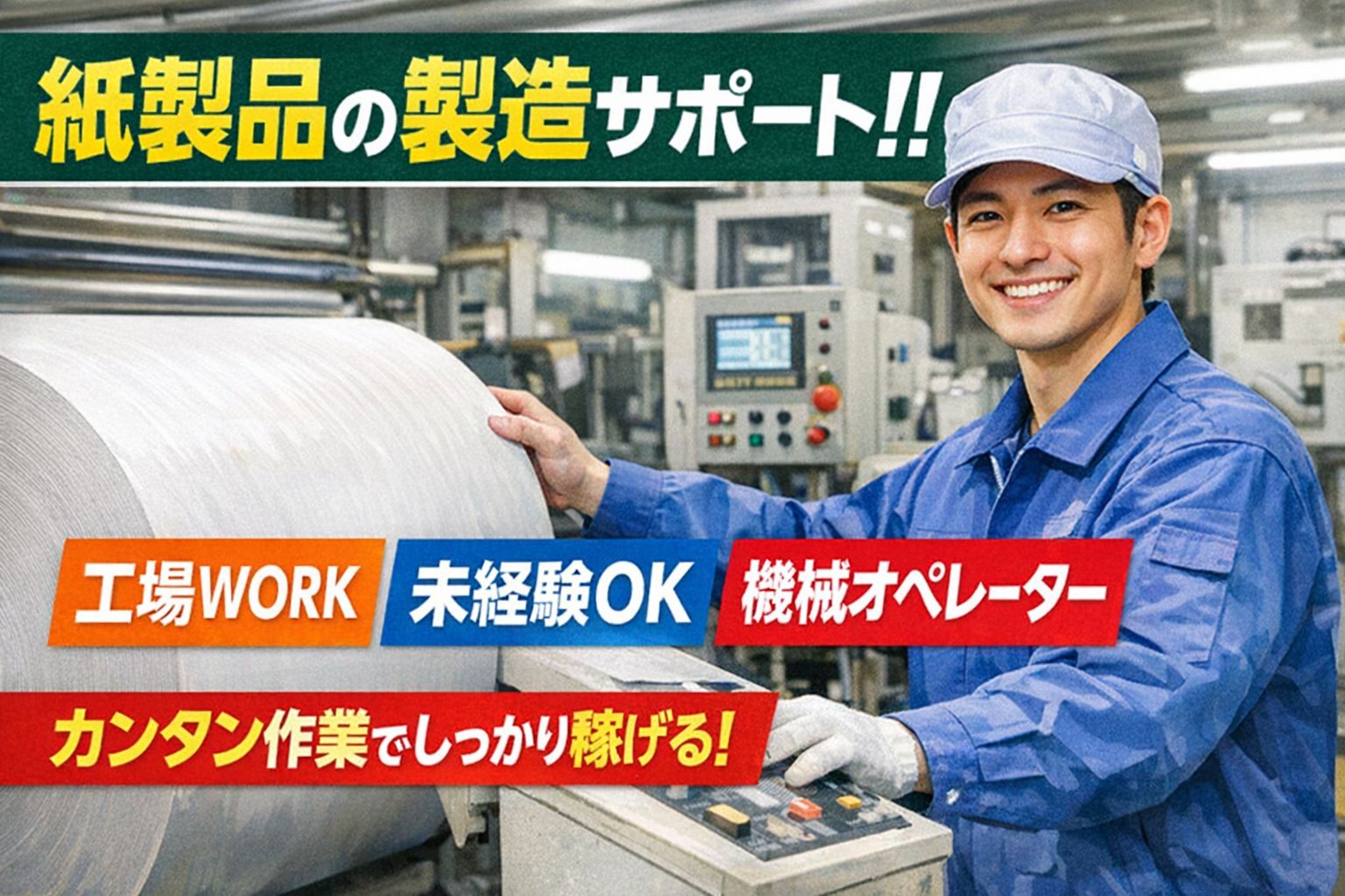工場　未経験OK機械オペレーター