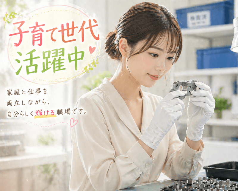 子育て世代活躍中!時短勤務の製造スタッフ【土日祝休み×軽作業】