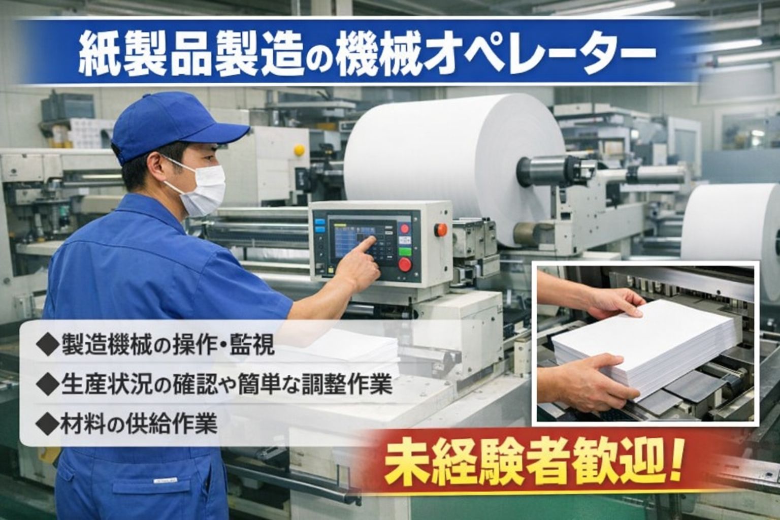 工場　未経験OK機械オペレーター