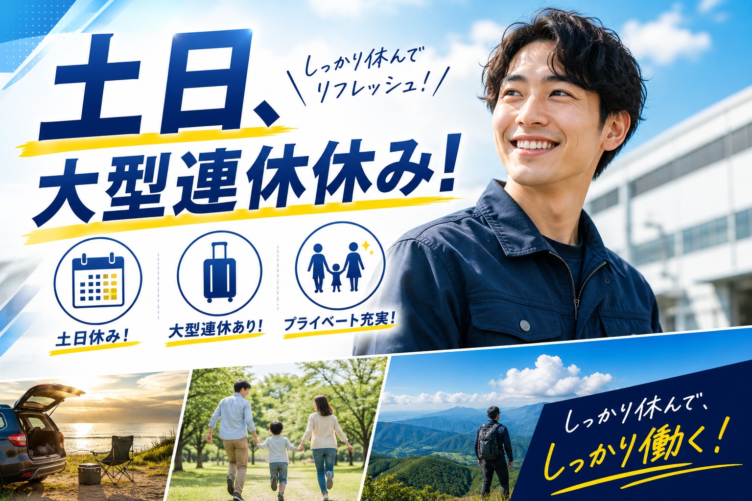 未経験歓迎！高収入土日休みで安定勤務