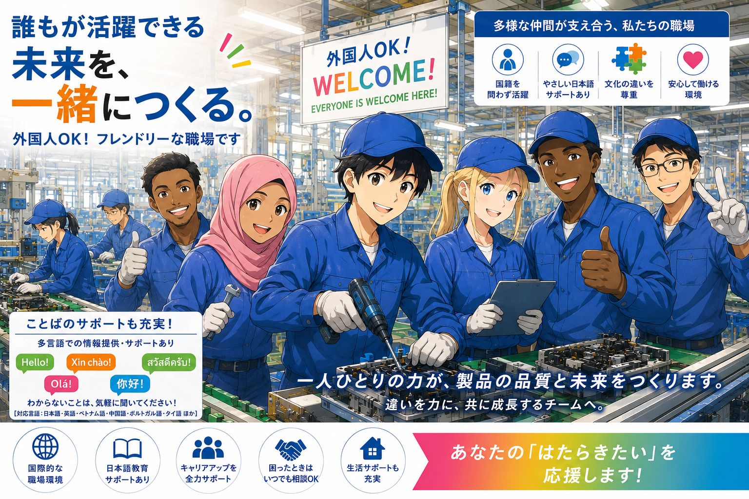 大手メーカーで働けて月収45万円以上!!