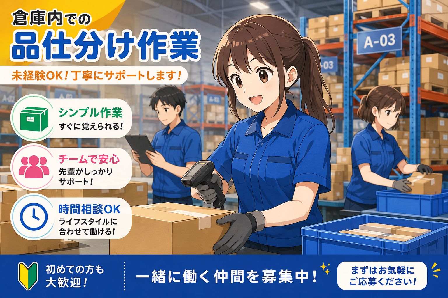 パレット等を積み降ろし積込み作業