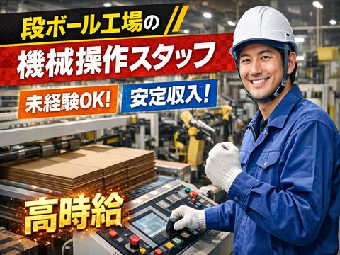 工場　段ボールの加工オペレータ