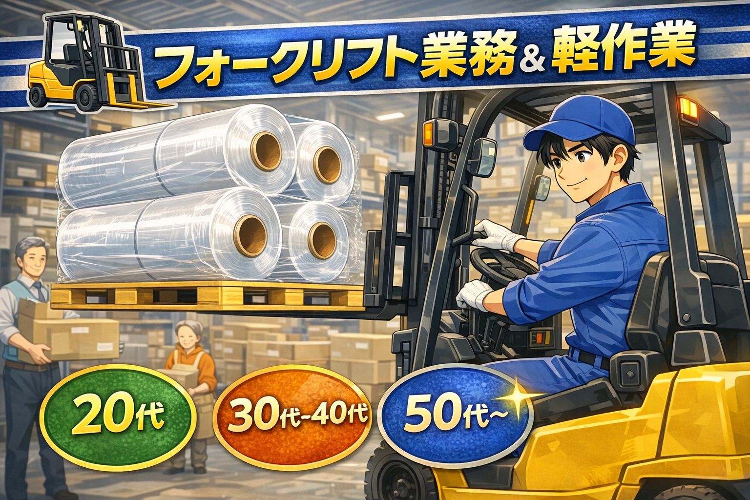 フォーク作業スタッフ幅広い年代で活躍中