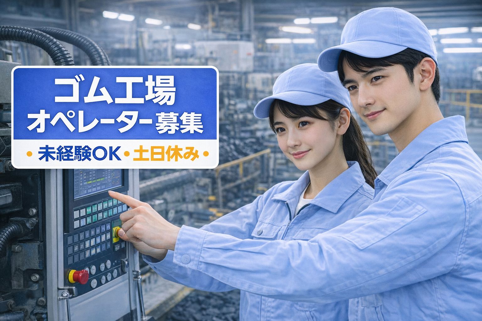 働きやすさ抜群！空調完備のゴム製造スタッフ