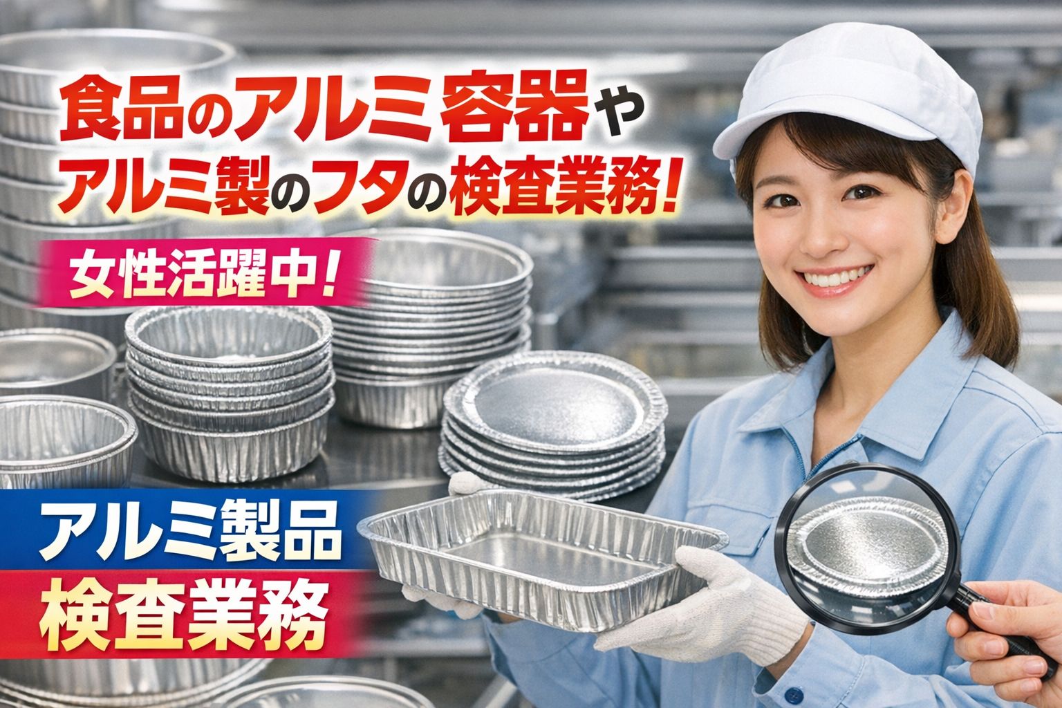 女性活躍中！食品のアルミ容器の検査業務
