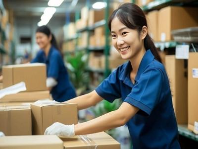 日勤／土日祝休み　倉庫内の梱包作業