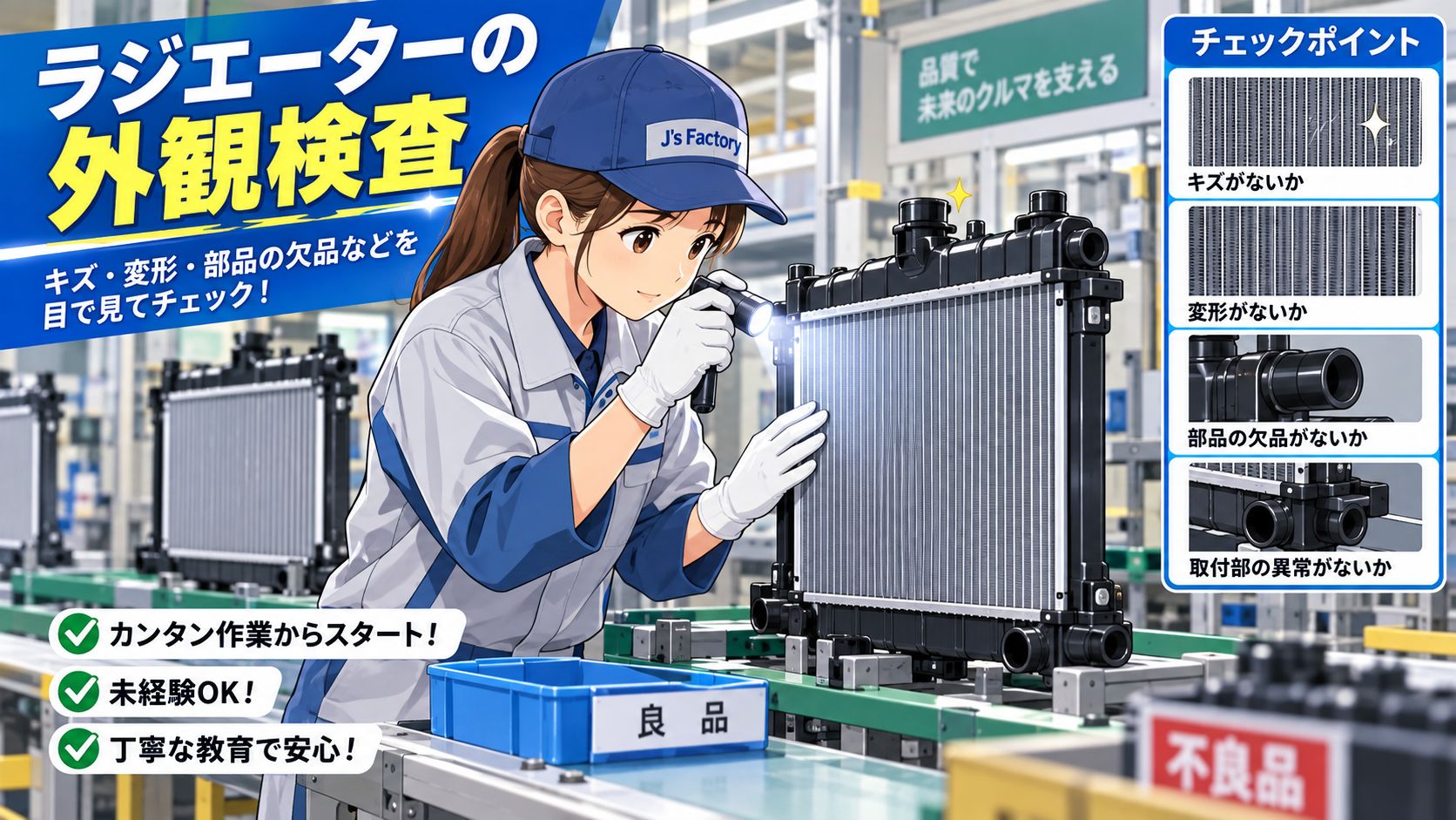 ラジエーターにファンを取り付けるだけのお仕事!!