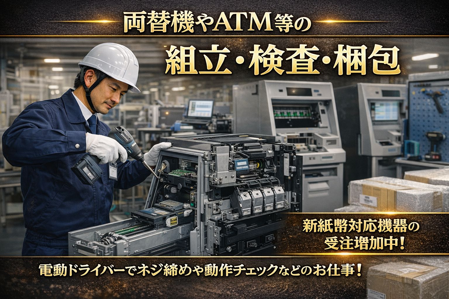 日勤　機械の目視検査