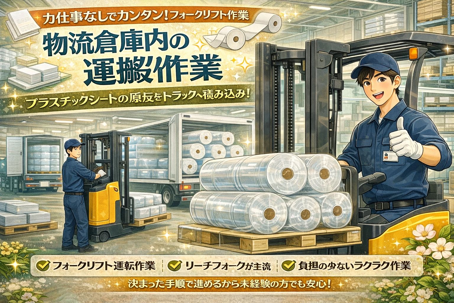 フォーク作業スタッフ幅広い年代で活躍中