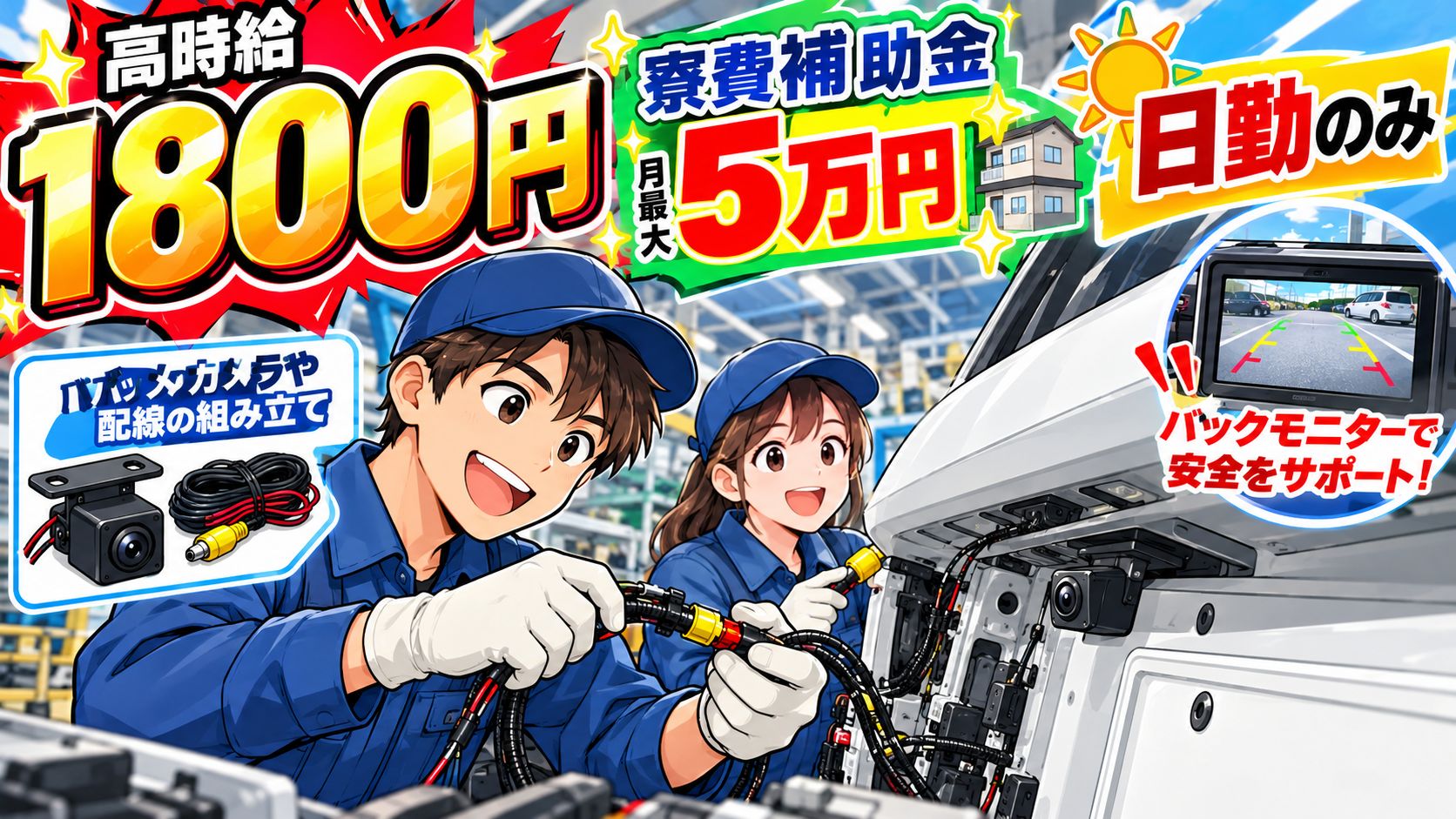 車をカッコよくするのが仕事‼未経験から大丈夫‼