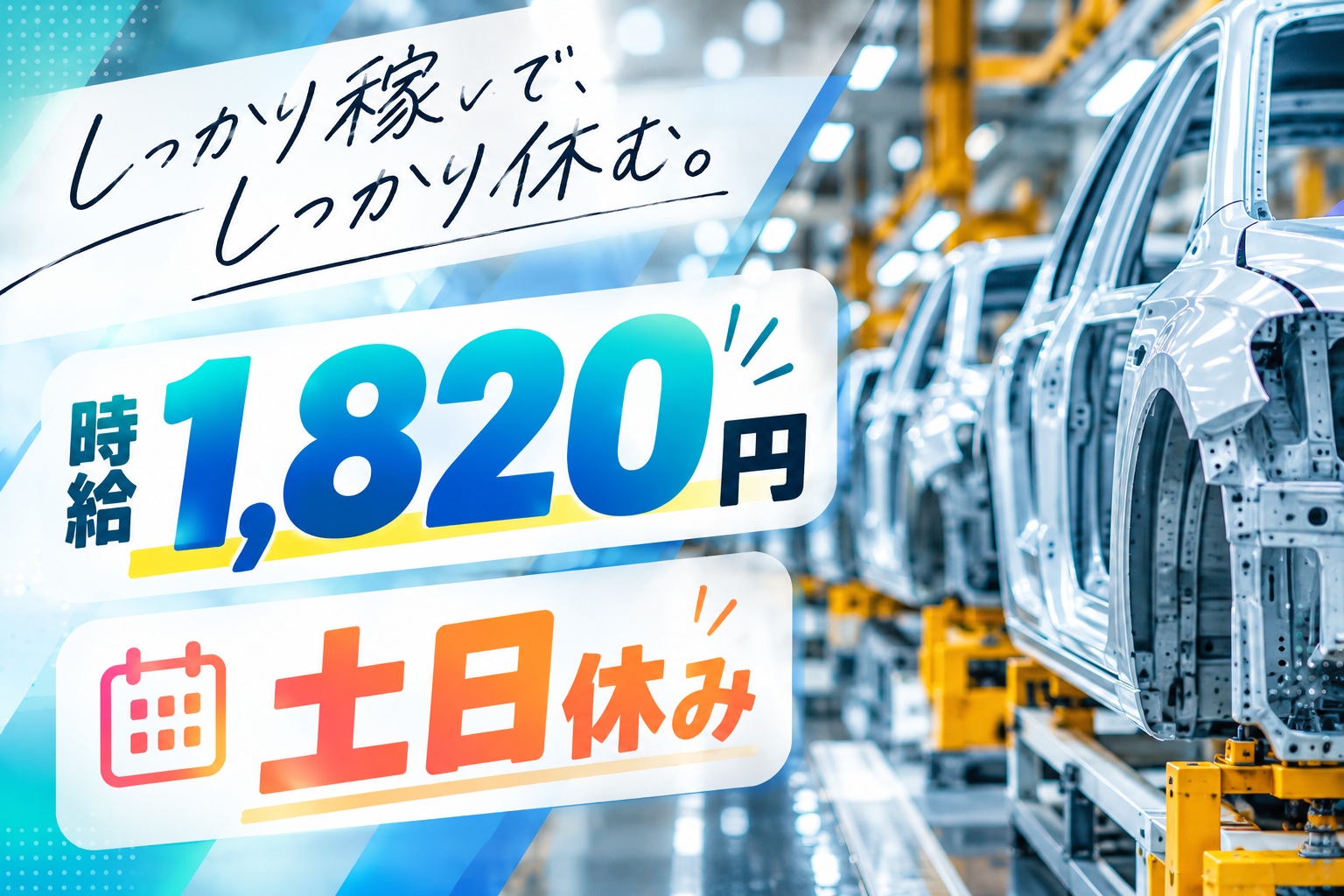 時給1820円!月収39万円以上可
未経験歓迎!土日休み&寮完備の工場★